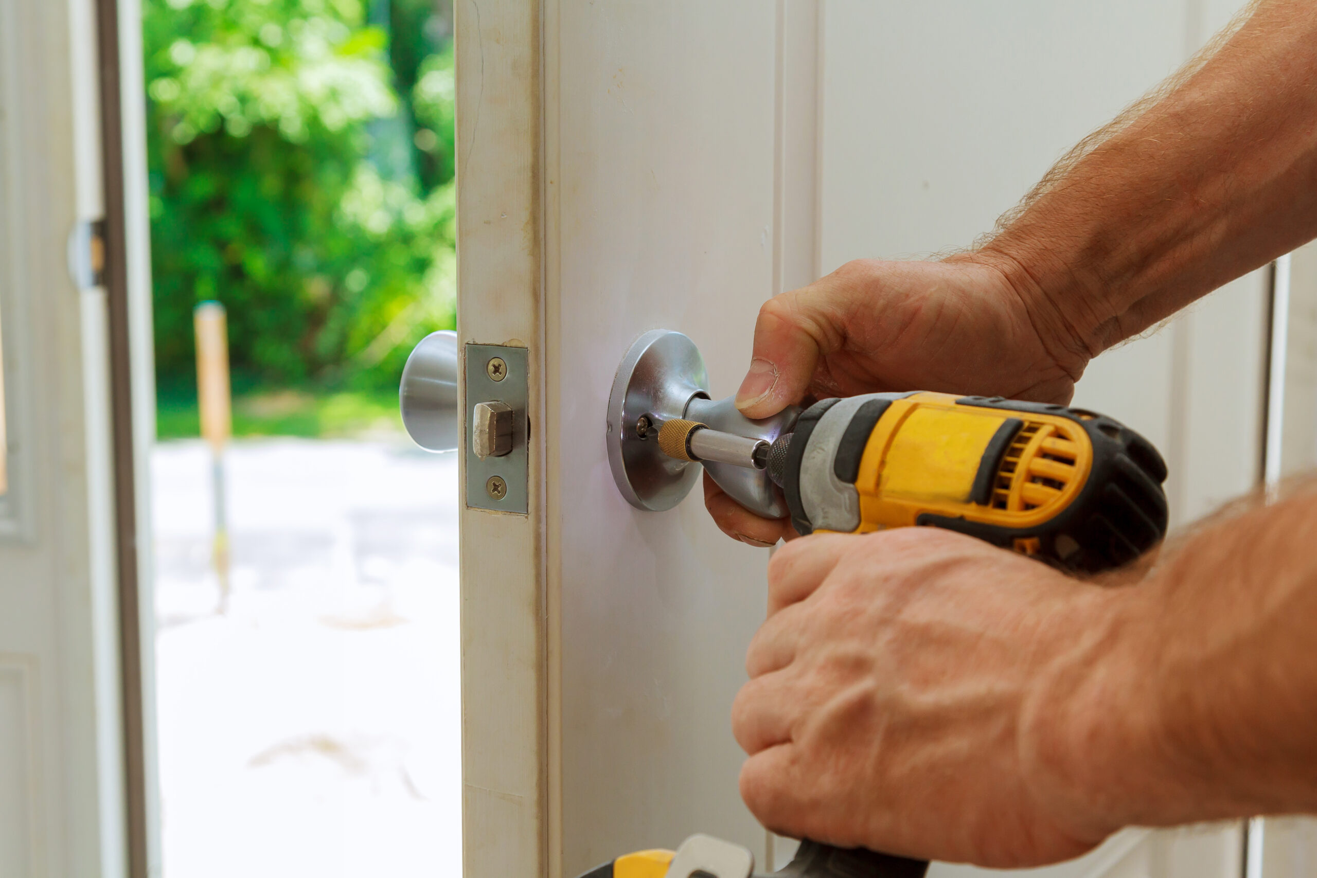 Security Hardware being installed